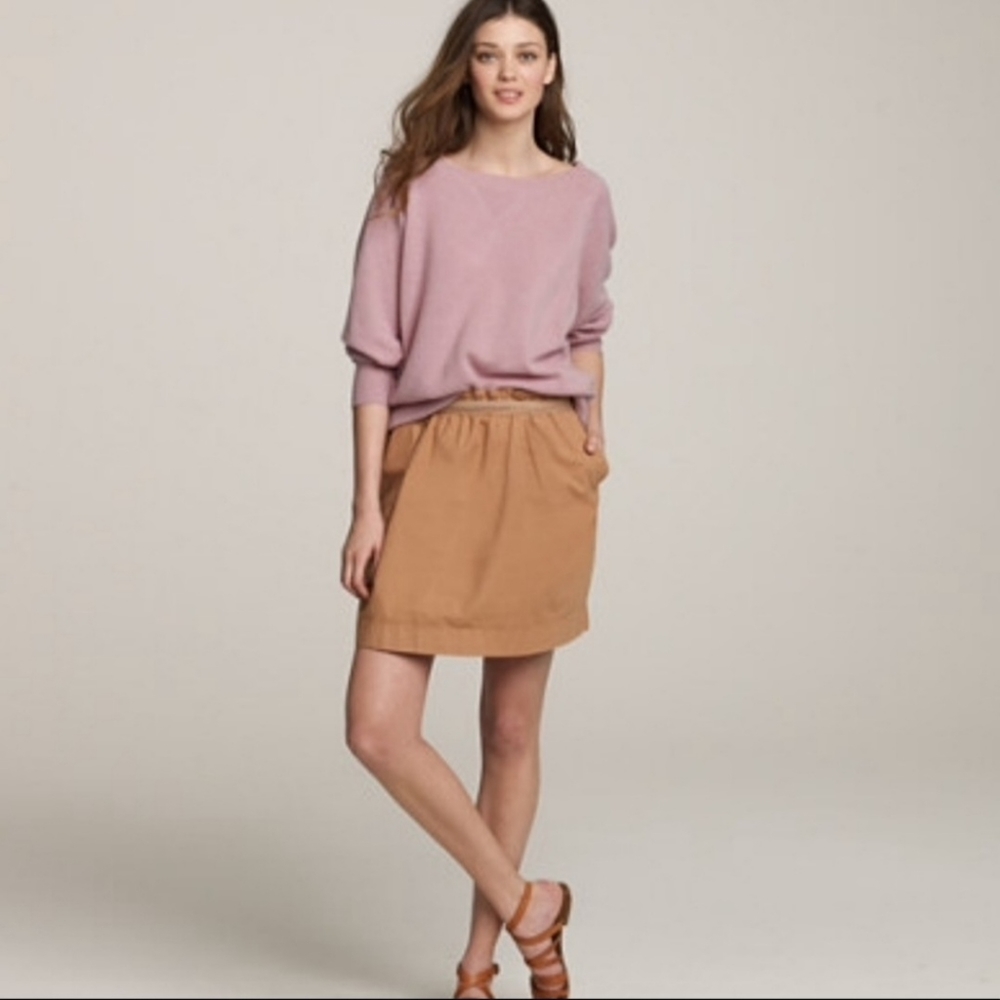 J. CREW Women Khaki Paperbags Waist Skirt with Pockets Tan Size 0